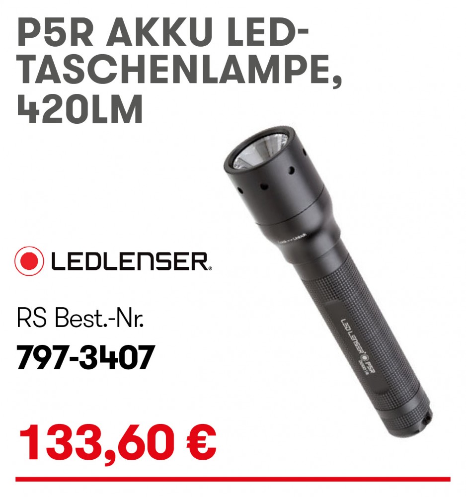 LEDLENSER P5R Akku LED-Taschenlampe, 420lm 