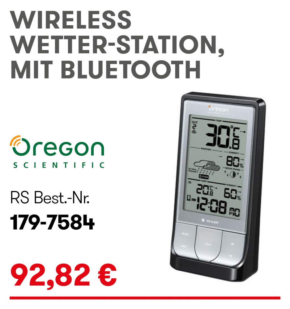 Oregon wireless wetter-station mit bluetooth
